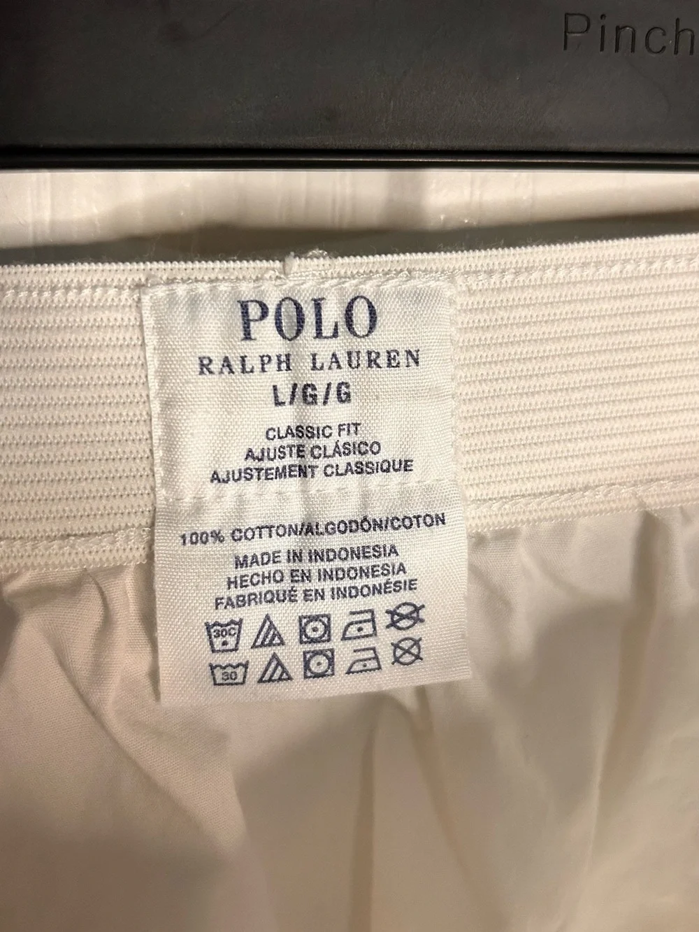 Polo by Ralph Lauren Men’s Size Large White Cotton Boxer Shorts Vintage Cotton